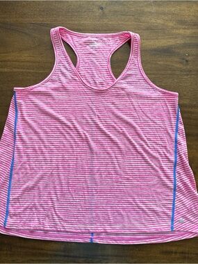 Vineyard Vines Performance womens racerback pink stripe tank XL Active Gym Beach